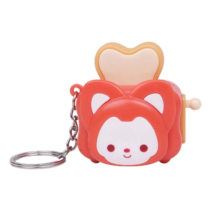 Unique Quiet Design Mini Bread Toaster Keychain Plastic Lightweight Everyday Essential Backpack Hanging Decoration