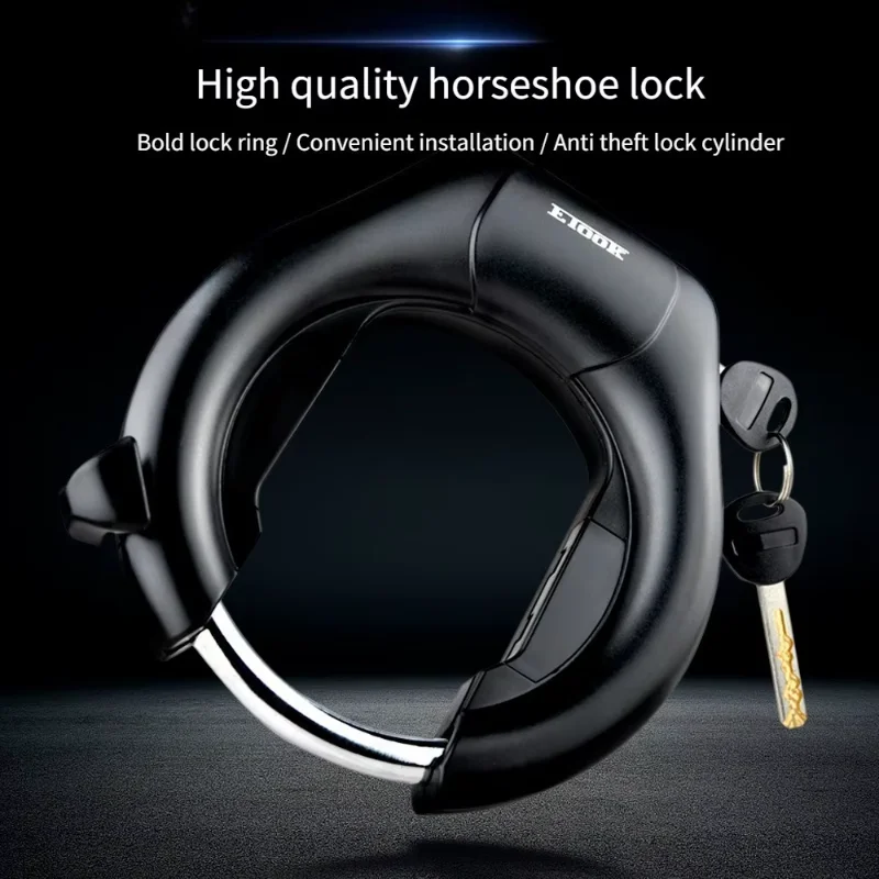 Bicycle Horseshoe Lock Anti-Drill Bicycle Frame Wheel Clamp Lock Hardened Steel Anti-theft Bike Lock for 3