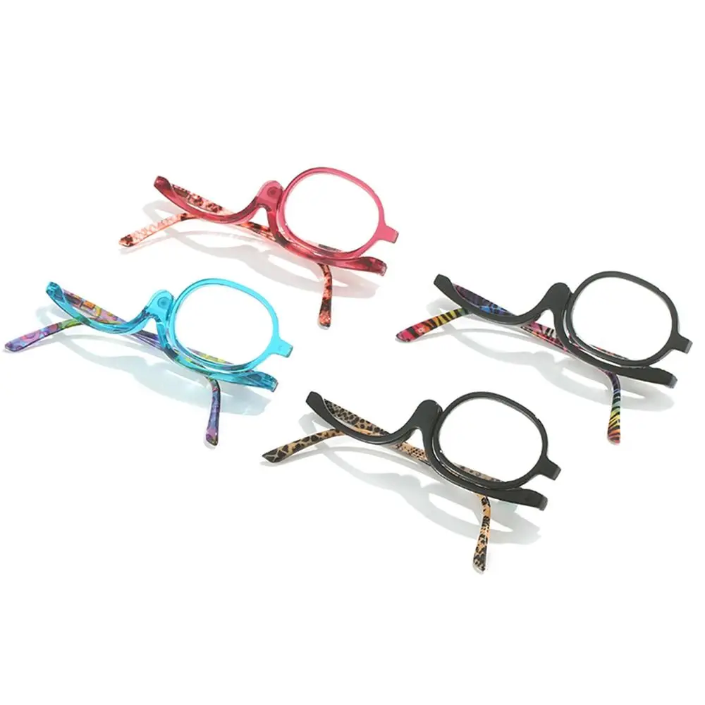 Colourful Frame Makeup Reading Glasses Magnifying Flip Down Clamshell Cosmetic Presbyopic Glasses for Women Diopter +1.50~+4.0