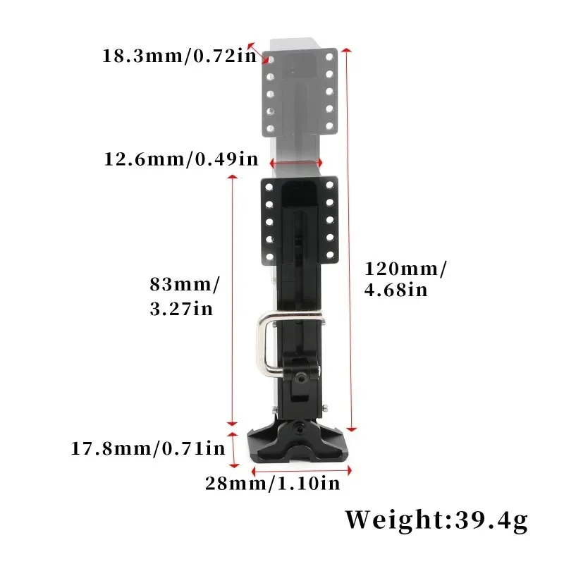 1/14 타미야 RC 덤프 트럭용 금속 트레일러 랜딩 기어 거치대 아웃트리거, 스카니아 770S R620 볼보 아록스 맨 TGX 자동차 액세서리