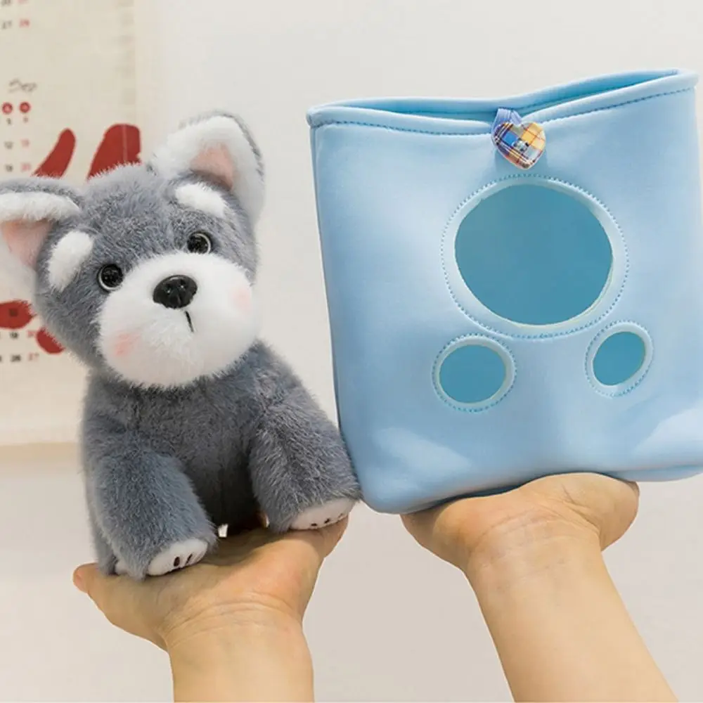 กระเป๋าเป้สะพายหลังรูปสุนัขพันธุ์เวสตี้ ทำจากผ้าฝ้าย PP คอลเลคชั่นกระเป๋าสะพายไหล่ตุ๊กตาขนฟู พกพาสะดวก