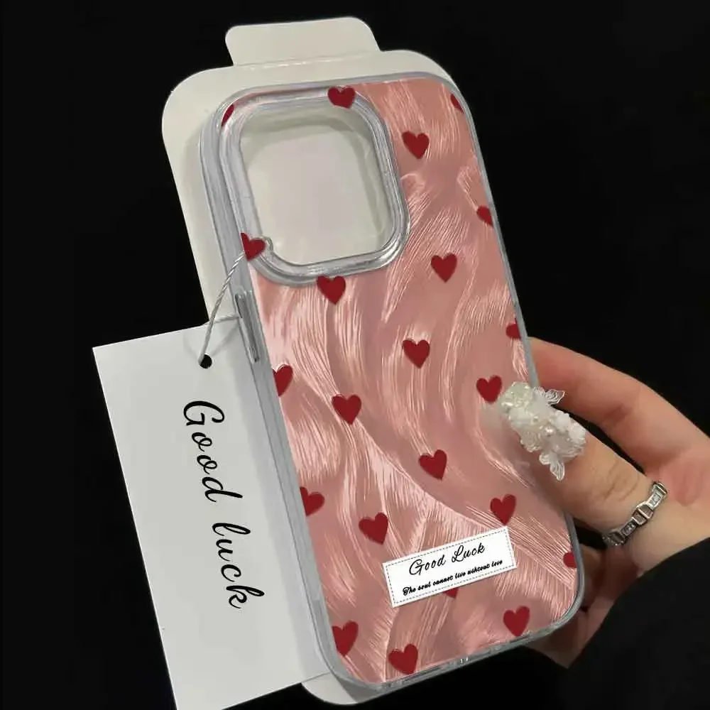 Case For Itel R4S S23+ P40 P40Plus P55 4G 5G Fashion Love Glitter Laser Dreamy For Itel A04 A05S A70 A60 A60S Clear Bumper Cover