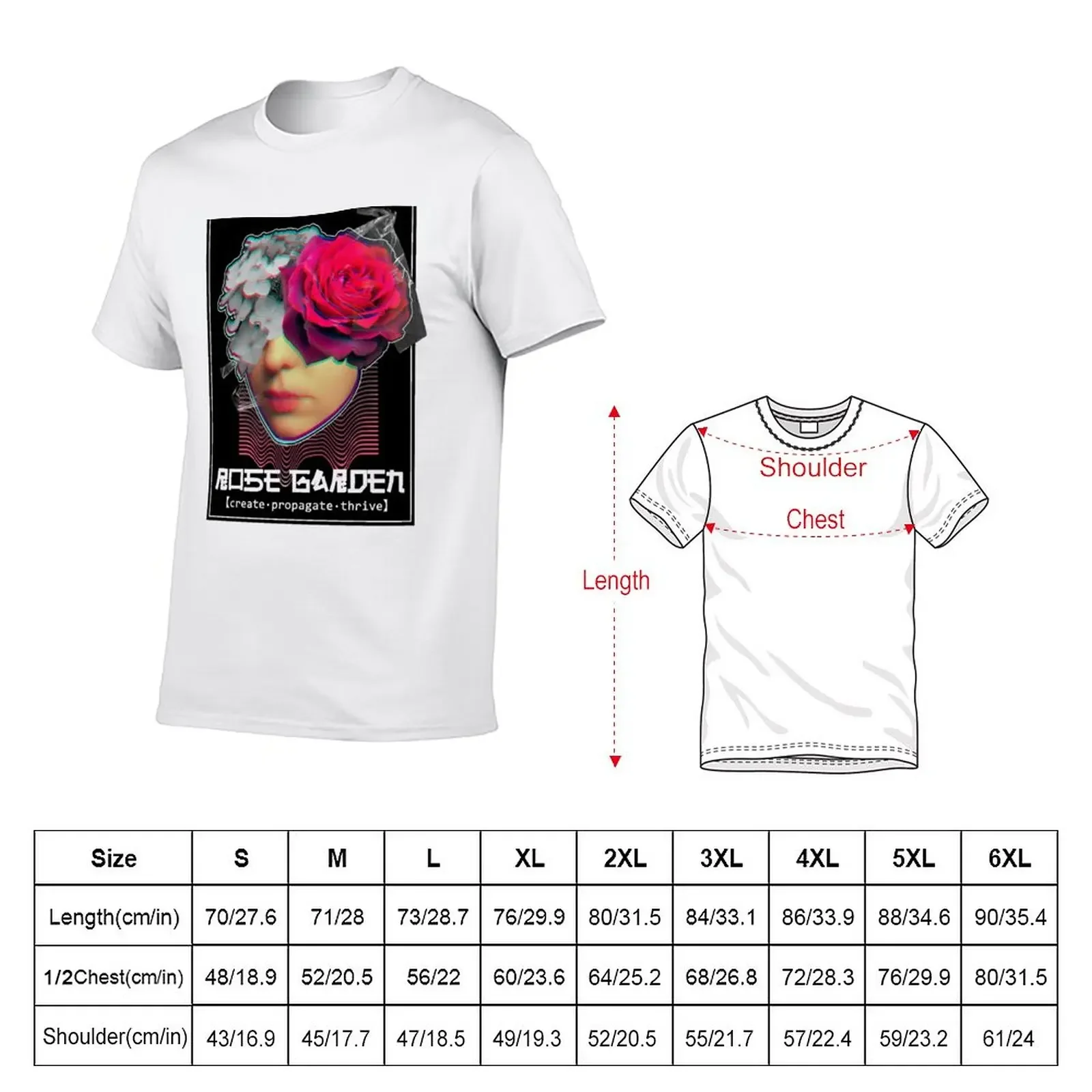 New Rose Garden T-Shirt anime sublime oversized t shirt men