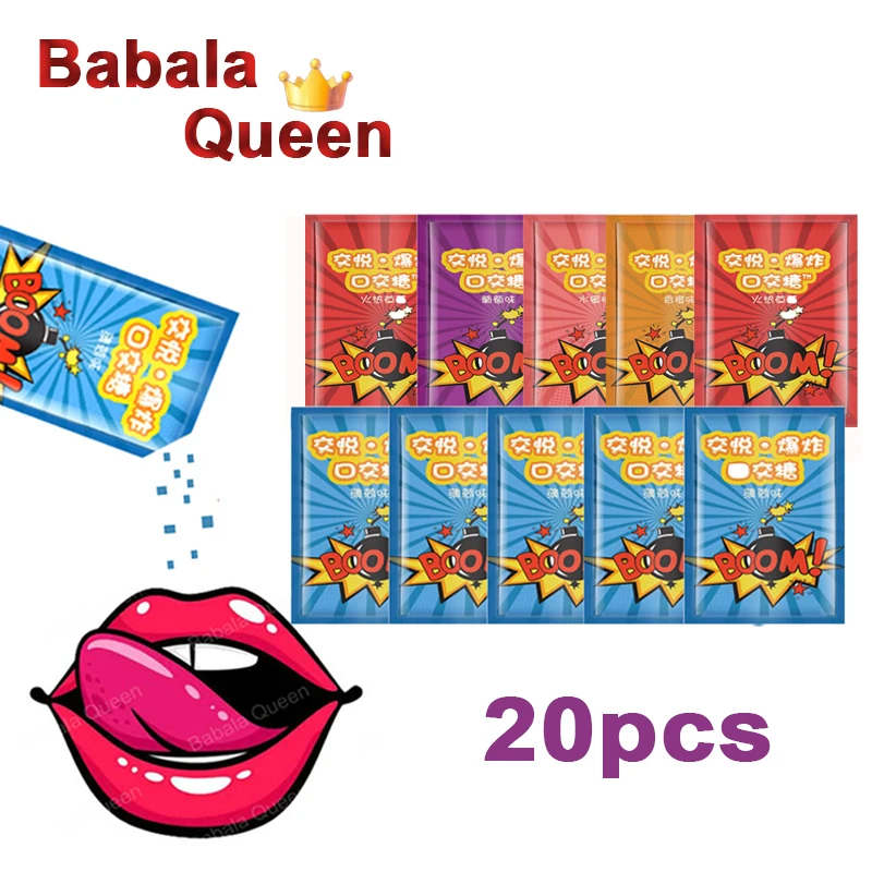 20Pcs Sexo ​Oral Candy Sex Toys for Women Blowjob Popping Sex Aaccessories 5 Kinds Edible Erotic Products for Couples Adult Game