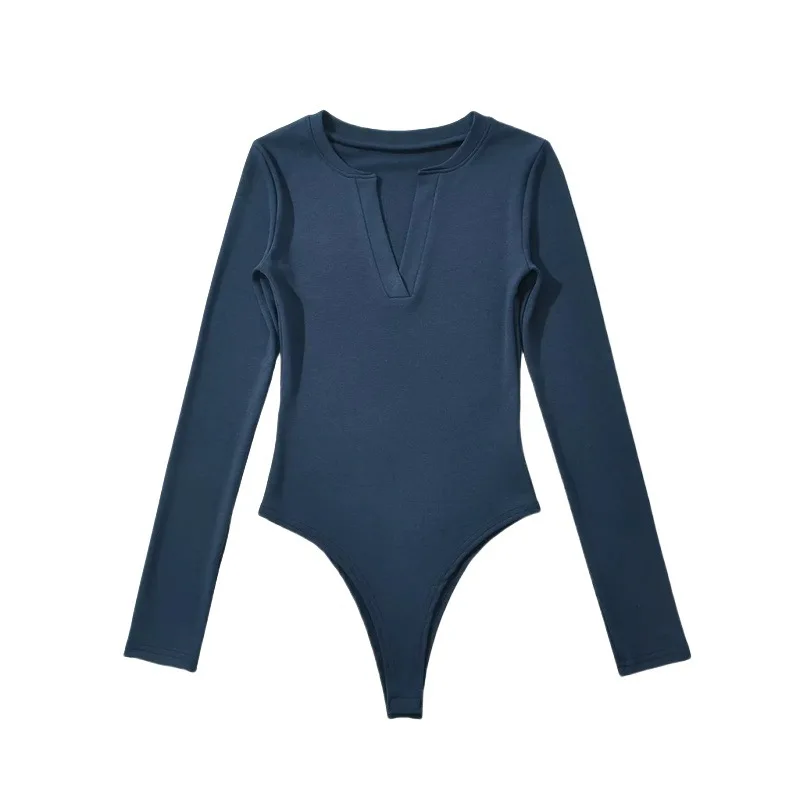 Straat Sle Pure Desire Lange Sve Onesie Pittige Meisje Basis irt Innerlijke Slijtage T-shirt Top Hoge Taille ort Broek Herfst Slijtage