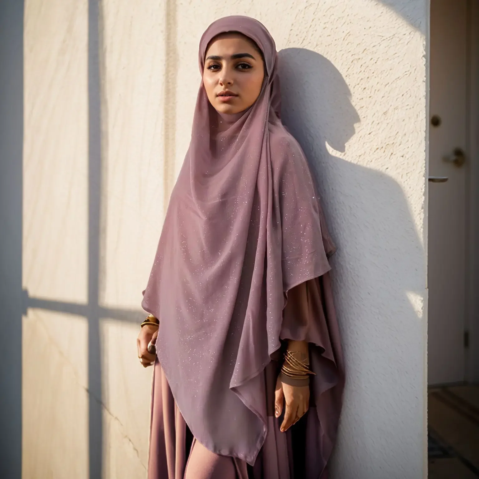 Muslimisches Gebet Gamrnet Khimar Frauen Overhead Hijab Schal Turban Eid Djellaba Jalabiya Arabische Robe Schimmer Kopftuch Abaya Kleid