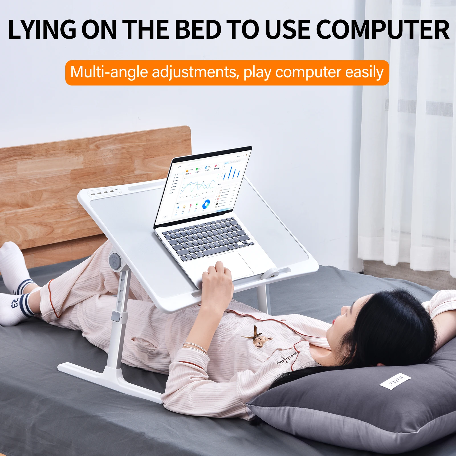 Oatsbasf-suporte para Laptop Mesa de pé Suporte de Leitura Suporte de Computador para Cama Estudo Mesa de Trabalho Caderno