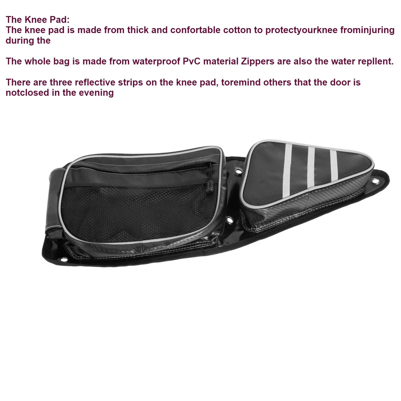 Heavy Duty Front Side Door Storage Knee Pad Bags Left & Right for Polaris RZR XP 900 1000 S 2014-2018 UTV
