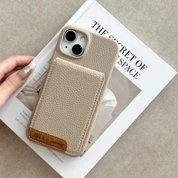 HOCE Luxury Lychee Leather Card Wallet Holder Slot Phone Case For iPhone 17 Air 16 15 13 12 11Pro Max Shockproof Anti-drop Cover