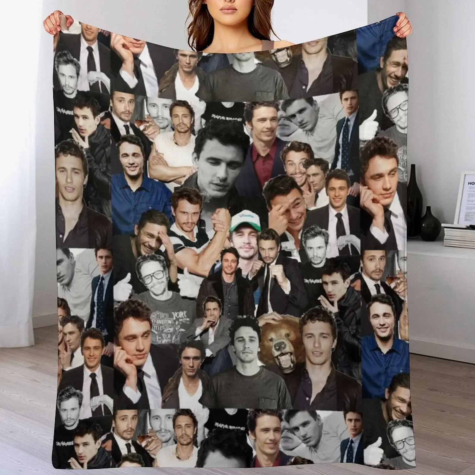 

James Franco Collage Throw Blanket Stylish Warm Blanket for Living Room Bedroom