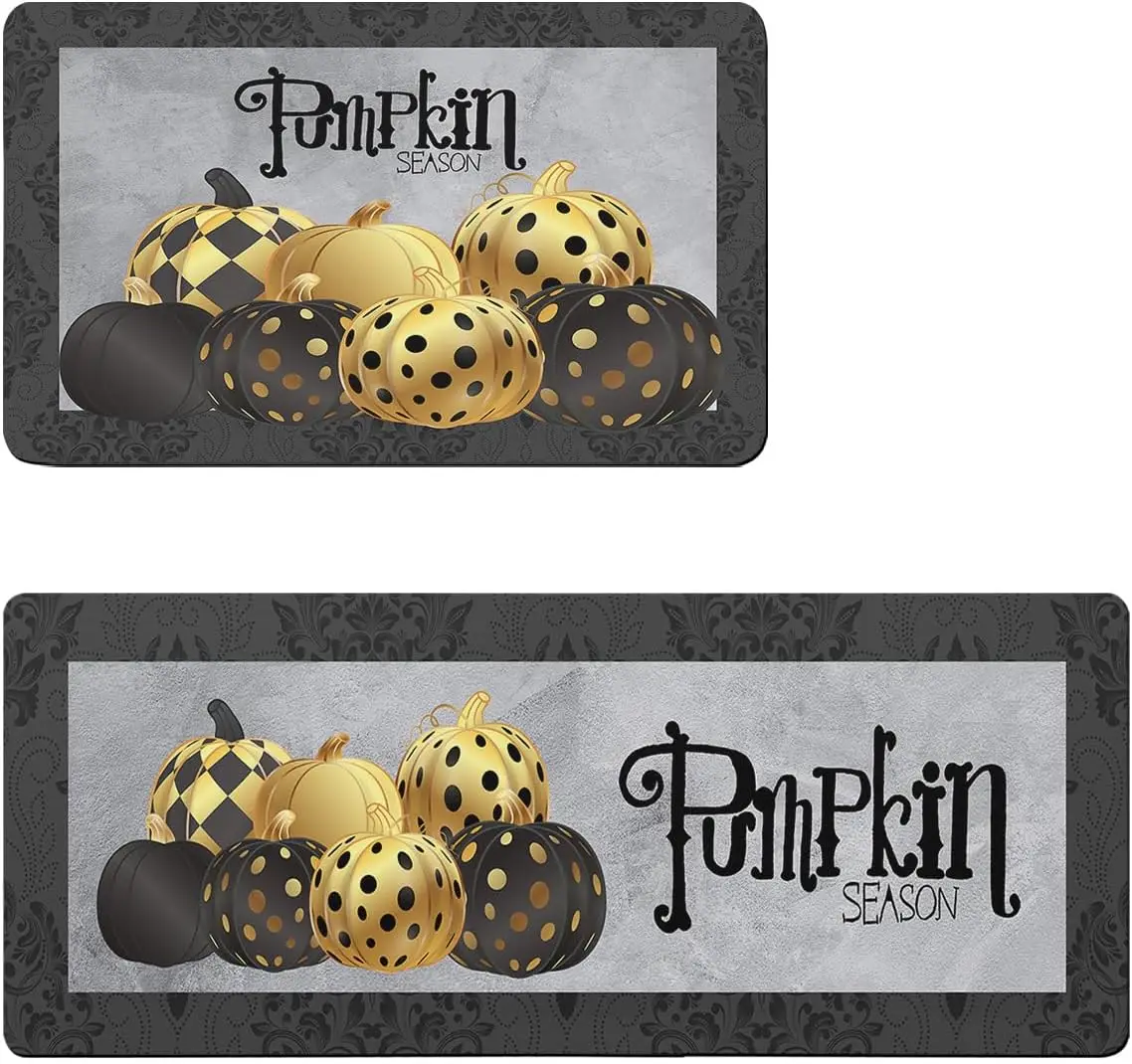 

1pc Halloween Kitchen Mat Entrance Door Mat Decor Corridor Balcony Rugs Bedroom Beside Foot Mat Bathroom Anti-slip Doormat Decor