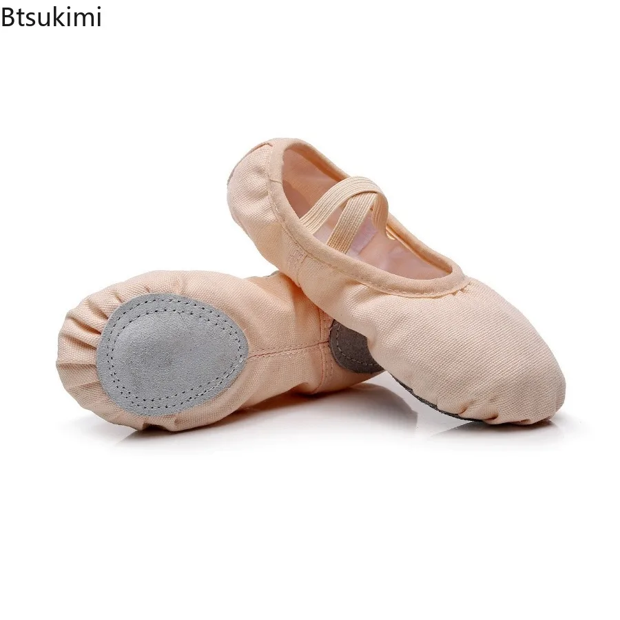 Children's Professional Ballet Dance Shoes for Women Girls Split Soft Sole Canvas Ballet Slippers Elastic Fabric Ballet Shoes