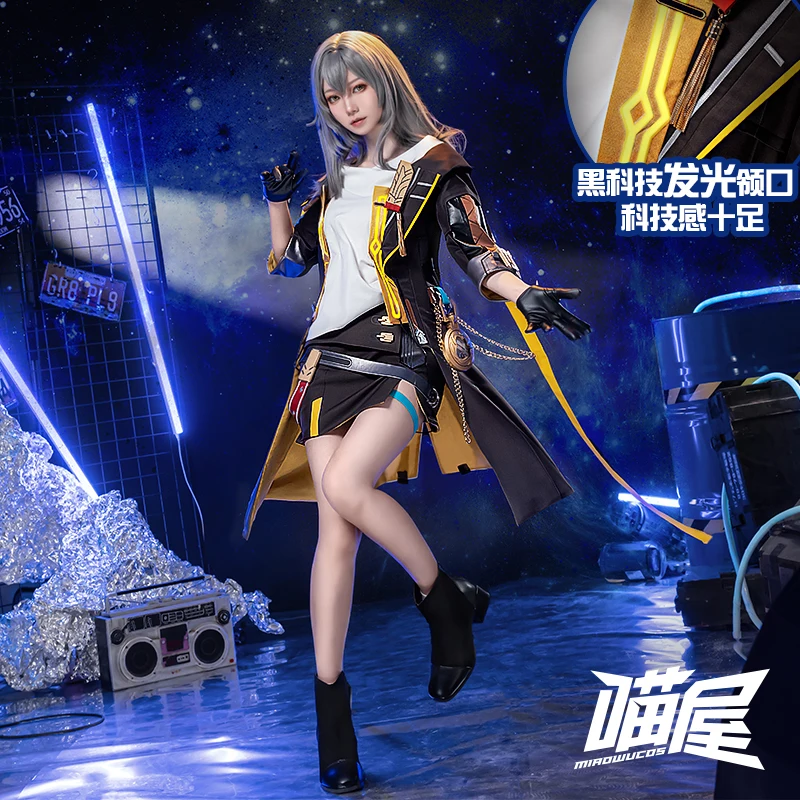 COS-KiKi Honkai: Star Rail Trailblazer Stelle Game Suit Cosplay Costume Gorgeous Uniform Halloween Carnival Party Outfit Women