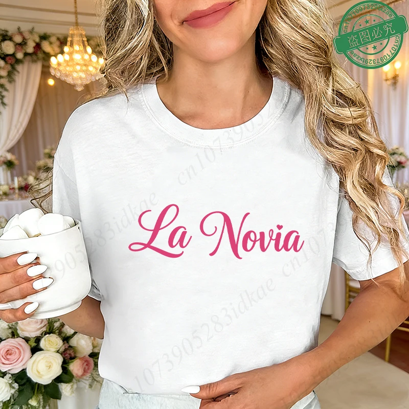 Spanish Girls Bachelorette Party T-shirts Team Bride Tribe Tops,  Short Sleeve Tees for Bridal Shower Wedding Single Farewell