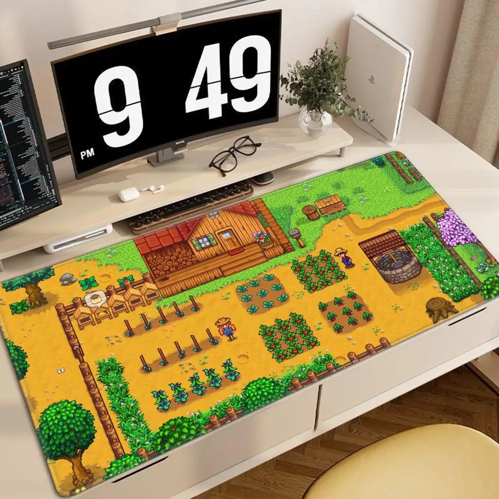 كبير المضادة للانزلاق حصيرة Stardew Valley Deskpad لوحة ماوس للألعاب سرعة البساط لعبة الجدول الحصير أنيمي لوحة المفاتيح ولوحة الماوس للمكتب