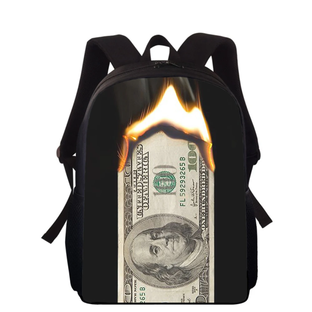 USD dollar money 15” 3D Print Kids Backpack Primary School Bags for Boys Girls Back Pack Students School Book Bags