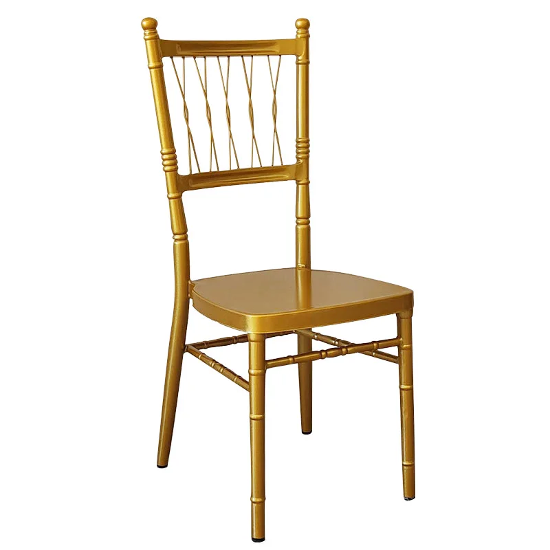 

Factory direct supply hotel restaurant backrest wedding banquet modern wedding white metal bamboo chair dining table and chair c