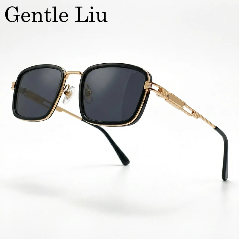 

Classic Square Polarized Sunglasses Men 2026 Luxury Brand Rectangle Metal Frame Sun Glasses For Male Change Color Driving Shades