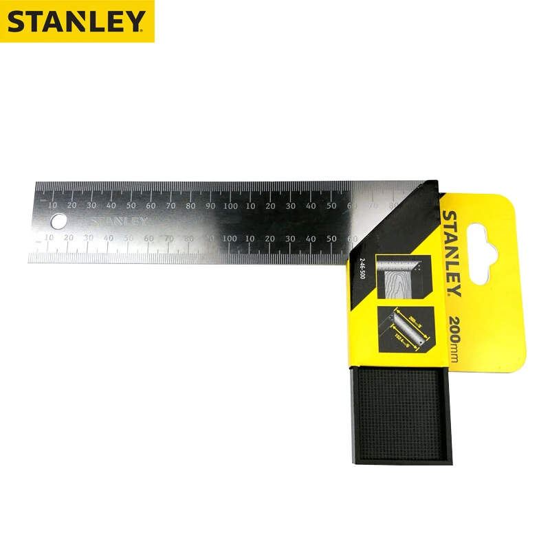 Stanley 46-500-23 Plastic Handle Stainless Steel Right Angle Clear And Wear-resistant Etching Processing Scale