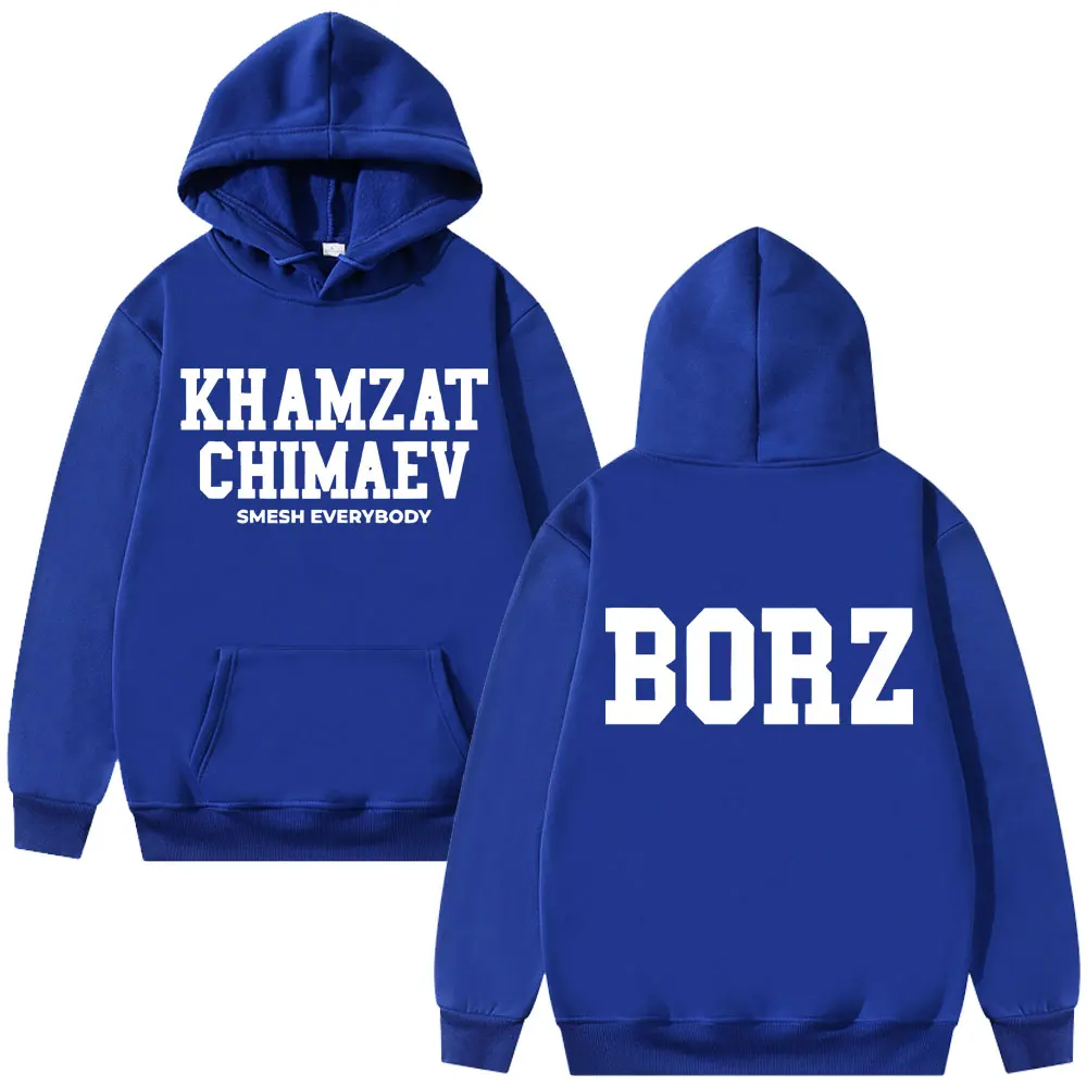 Khamzat Chimaev Logo Double Sided Print Hoodies Men Women Fashion Casual Oversized Hooded Sweatshirts Men's Vintage Streetwear