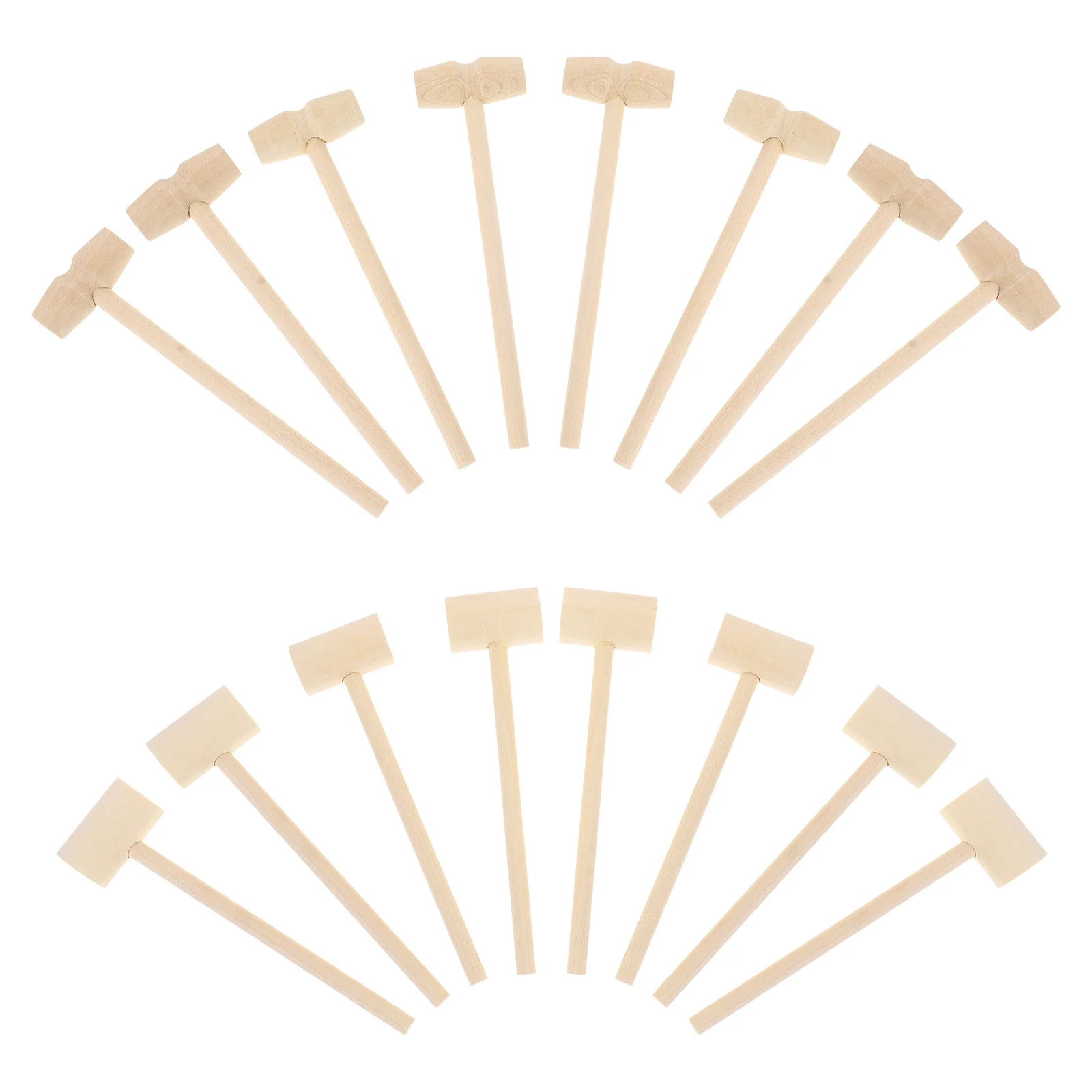 20 قطعة المطارق الخشبية الصغيرة الطبيعية سطح أملس آمنة الاطفال مطرقة خشبية اليانصيب لعبة المطرقة أداة متعددة الأغراض مطارق صغيرة #3