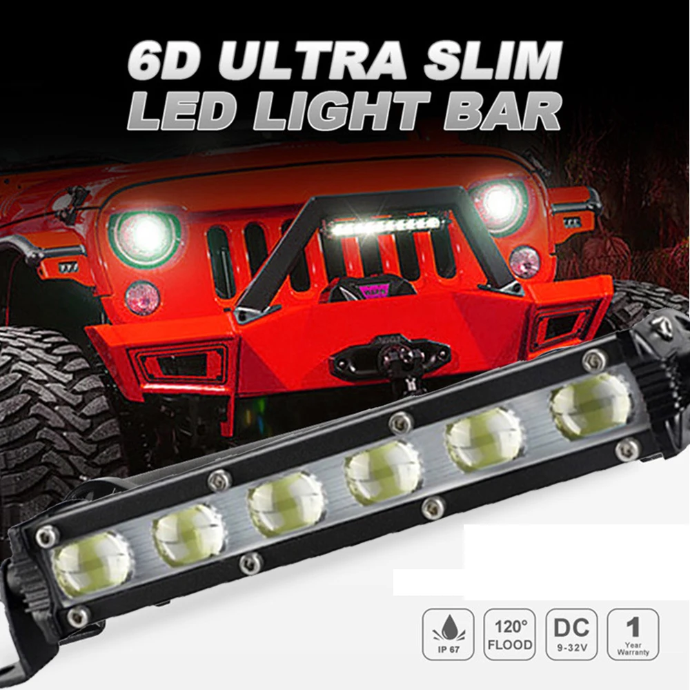 Led Bar Headlights for Tractor Work Light Off-road Accessories Truck Parts 12v Flood Light Ledbar Led Spotlights for Vehicles