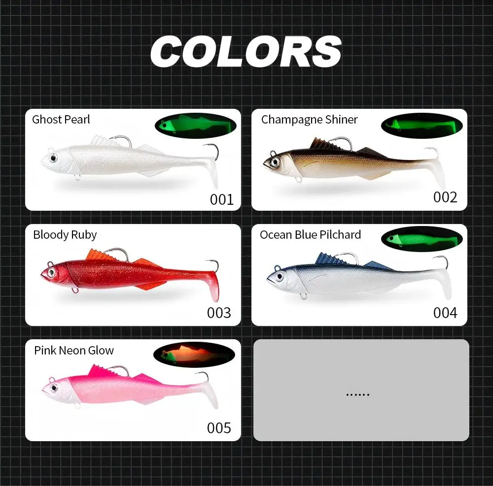 Hunthouse Heavy Soft Swimbait 200mm 150g PVC T-Tail Salzwasser-Köder Sea Monster Slayer Angelzubehör für Seebarsch und Grouper LW218 – Detail 9