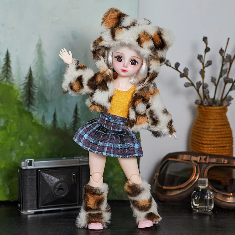 Muñeca de princesa Lolita bonita de 30cm, muñeca Bjd 1/6, conjunto de ropa de dibujos animados de moda móvil, vestido Diy, juguete para jugar a las casitas, regalos