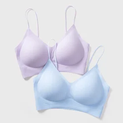 Ultra Thin Seamless Bras Spaghetti Straps Fashion Push Up Bra for Women Underwear Lingerie for Ladies Sexy Invisible Push-up