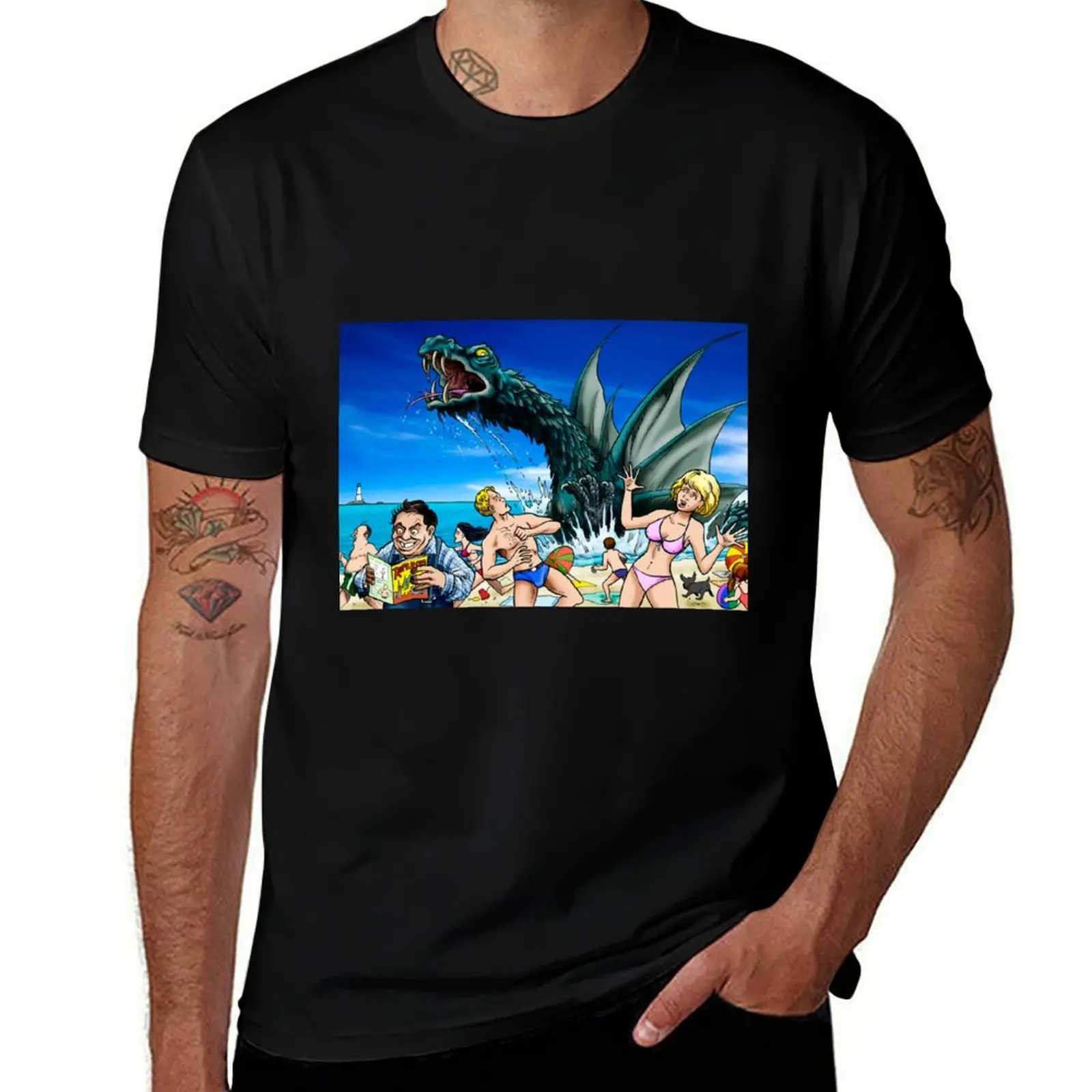 

Reptilicus T-Shirt T-shirts oversize customizeds cute clothes plain black t shirts men