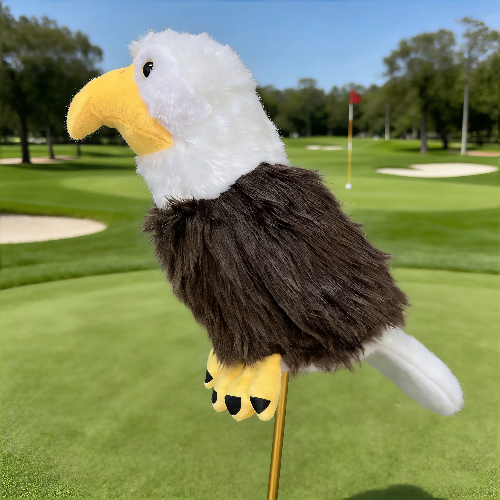 

1 Pc Golf Fairway Wood/Golf Driver Headcover, Cute Plush Eagle Design Golf Headcover, Unisex Golf Club Headcover