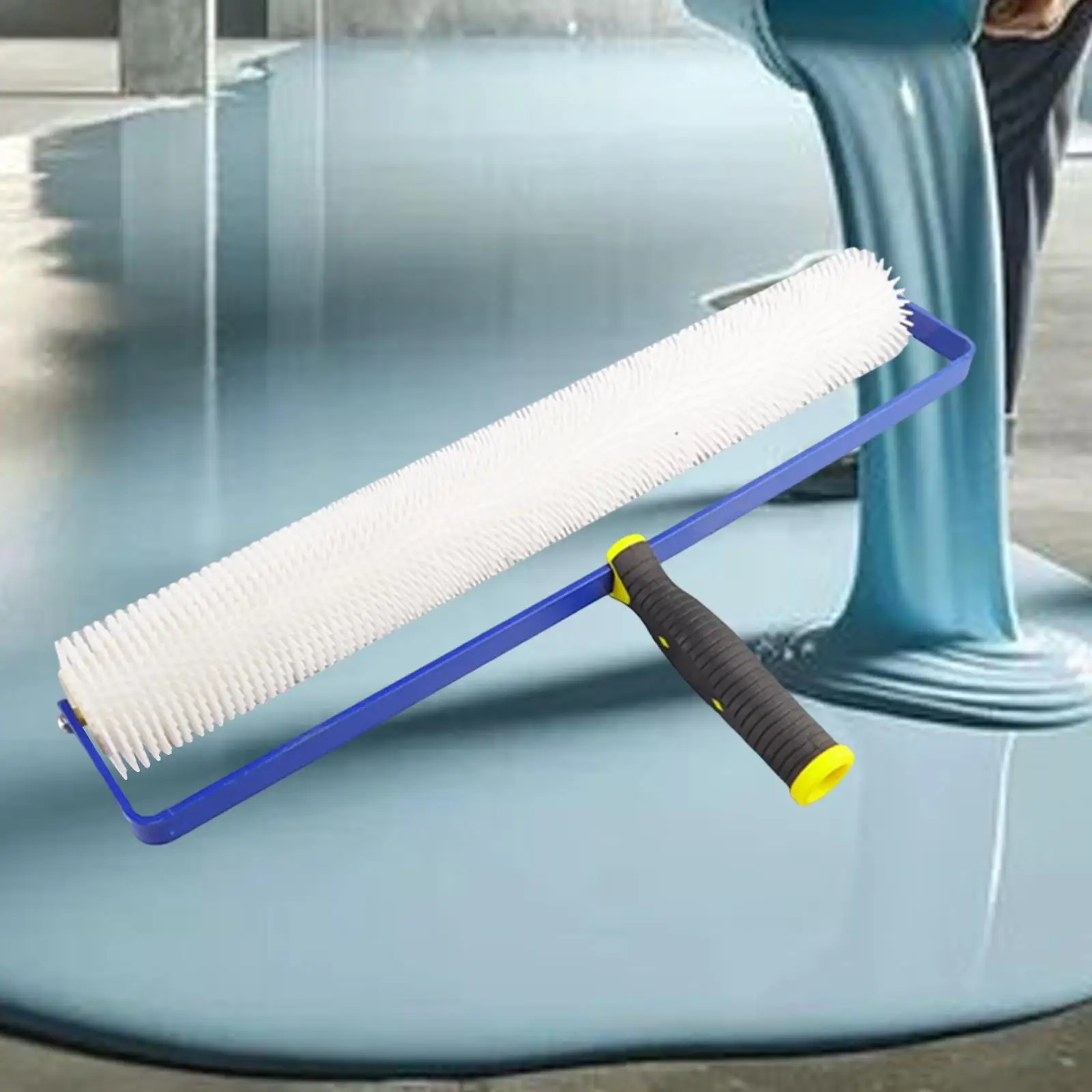 Bubble Removal Roller with Spikes for Professional Epoxy Floor Coating Self Leveling Surface Vent Tool