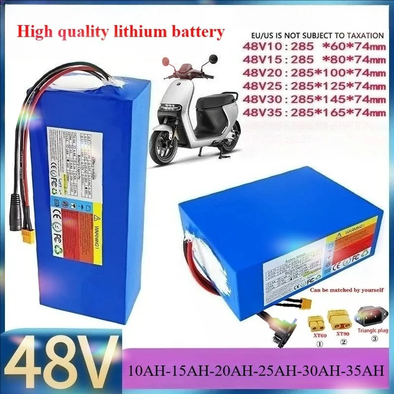 

48V Lithium Battery Pack for Motorcycle 2500W Motor Rechargeable 35Ah/30Ah/25Ah/20Ah/15Ah/10Ah High Capacity Motorcycle Ba