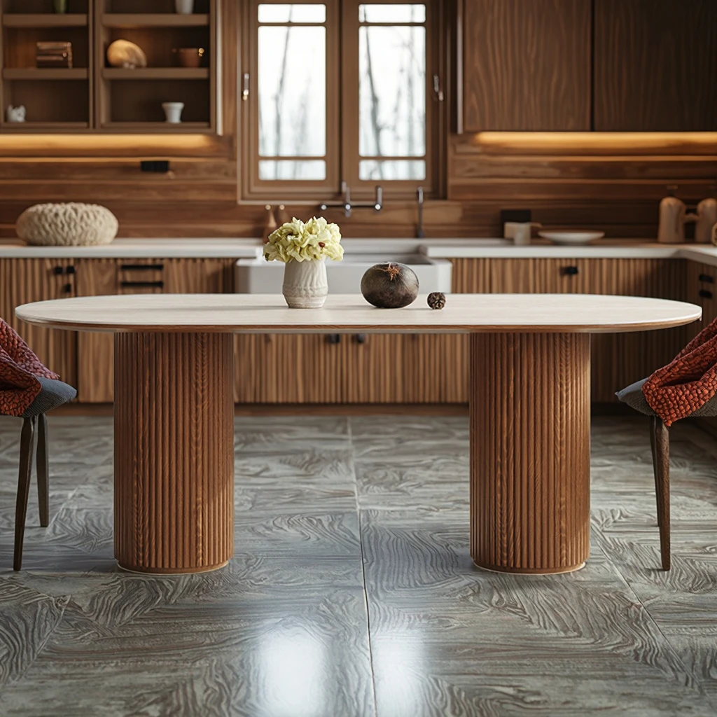 Brand New Nordic Style  Standalone Dining Table or Complete 4 to 6 People  Chair Set Option Wooden Dining Table