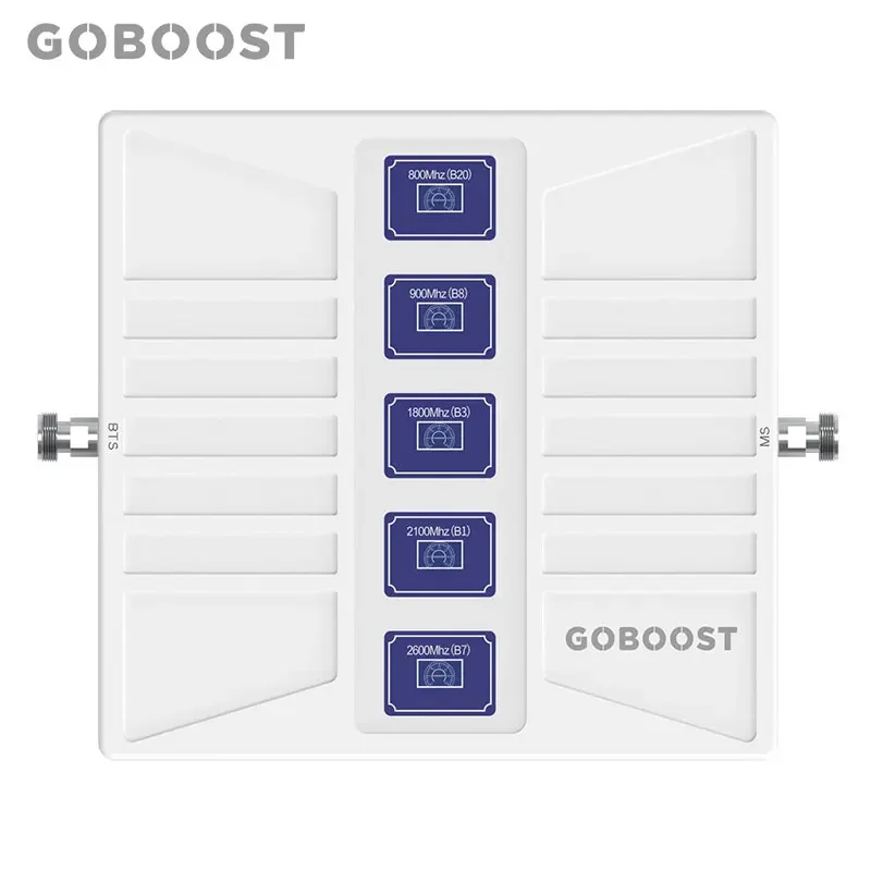 Impulsionador móvel do sinal da rede de Goboost, amplificador do agc, 700, 850, 1700, 1900, 2600 MHz