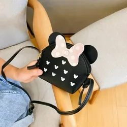 New Princess Girl Coin Purse Crossbody Bags Children Wallet Coin Box Bag Cute Cartoon Bow Kid Money Bag Bowknot Shoulder Bag
