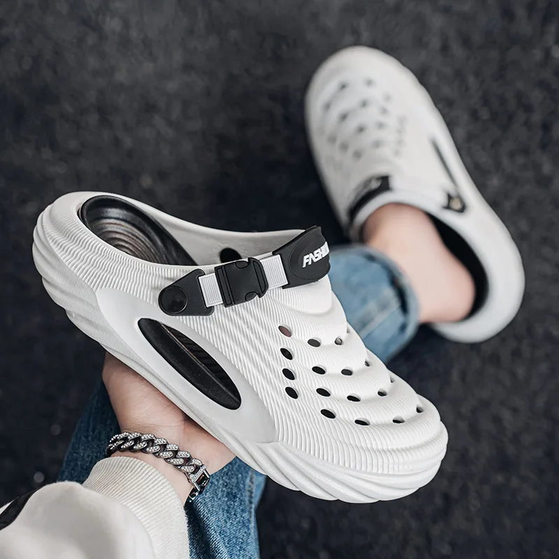 Modische Plateau-Sportsandalen für Damen, 2022, Sommer, dicke Sohle, rutschfeste Strandhausschuhe, Damen, bequem, weich, Eva-Clogs, Gartenschuhe