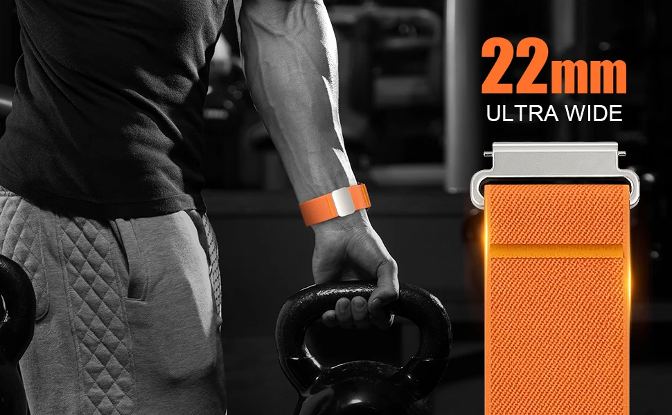 20 mm 22 mm Universal-Uhrenarmbänder für Amazfit GTR 3/gtr 4/gtr 2/gts 4/Bip 6 Nylon-Magnetarmband Amazfit Active 2/Cheetah-Band – Detail 2