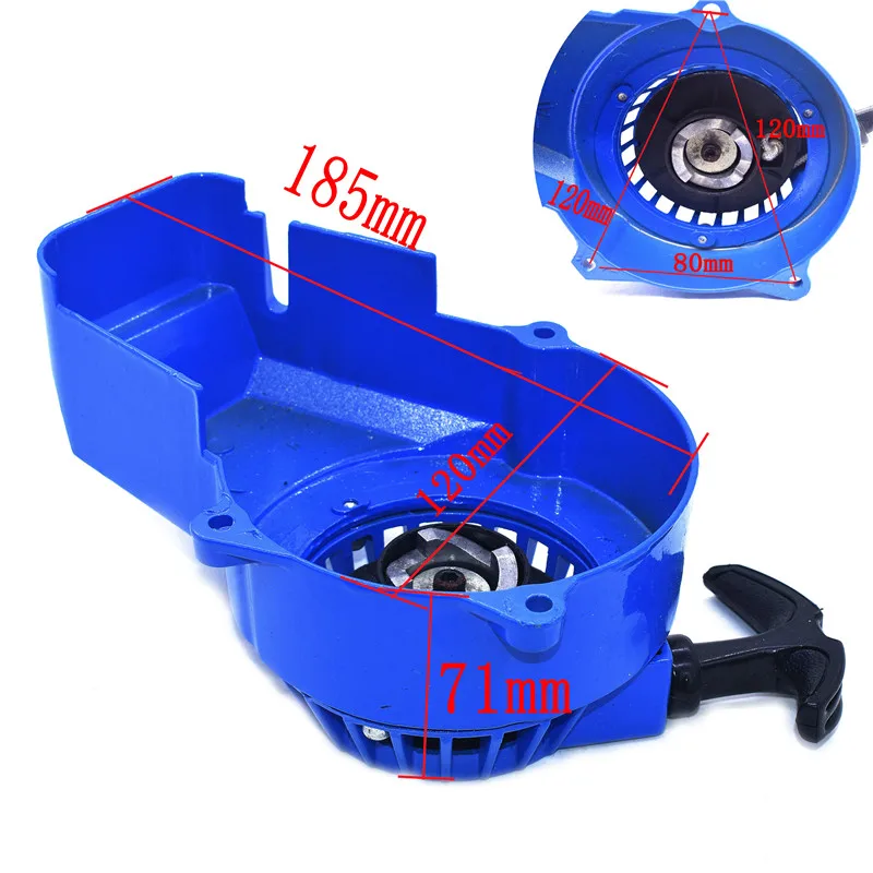 Aluminum Pull Start Recoil Starter Part For 2 Stroke 47cc 49cc Engine Pocket Bike Mini Moto Dirt Kids ATV Quad 4 Wheeler