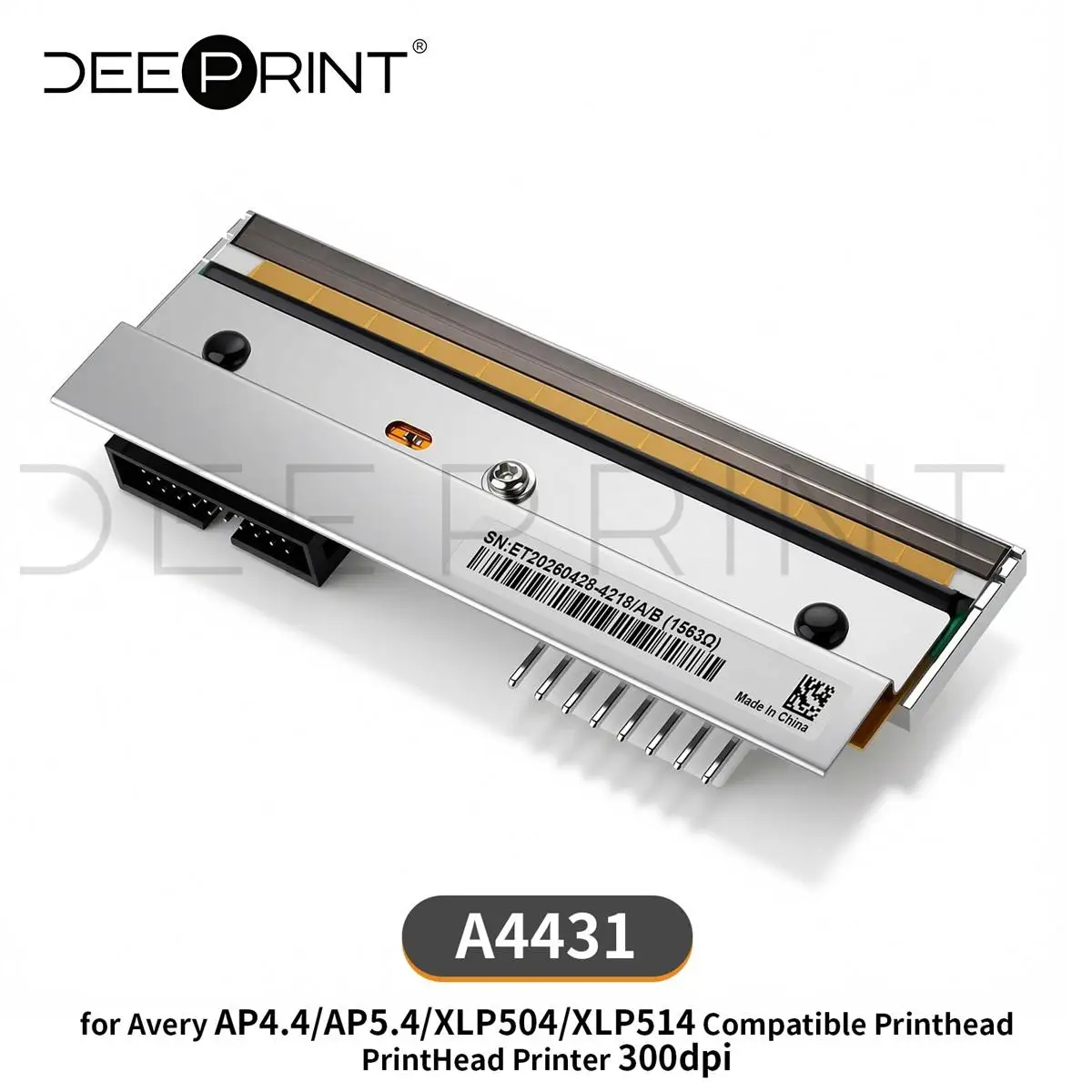 A4431 300DPI Thermal Printhead for Avery AP 4.4/AP5.4/XLP504/XLP514 Barcode Label Printers Print Head | 3-Month Warranty