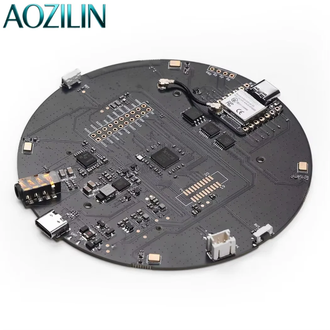 AOZILIN XVF3800 4-Mic Voice Board ESP32S3 Core Module USB 360° Pickup AEC Noise Reduction Beamforming