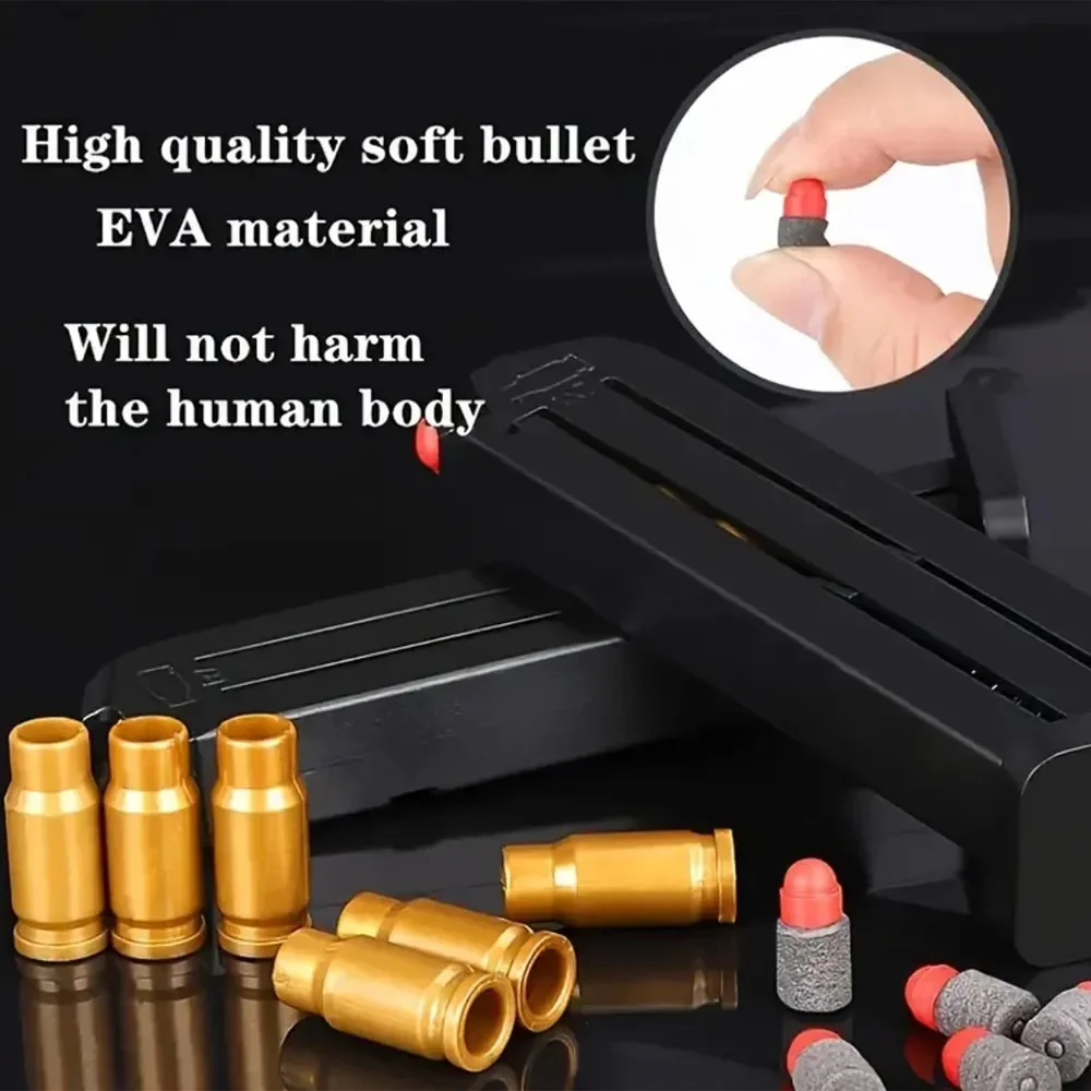 NN  kaevixdio Shell Ejecting Toy Gun Bullets Soft EVA Foam Bullet For Toy Guns Pistol Safe For Kids Boys