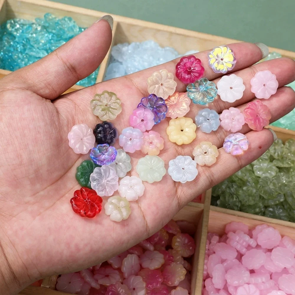 

200pcs Glass Five-Petal/Love Flowers - DIY Ancient-Style jewrlry earring necklace bracelet Hairpin/Headpiece Scatter Bead Materi