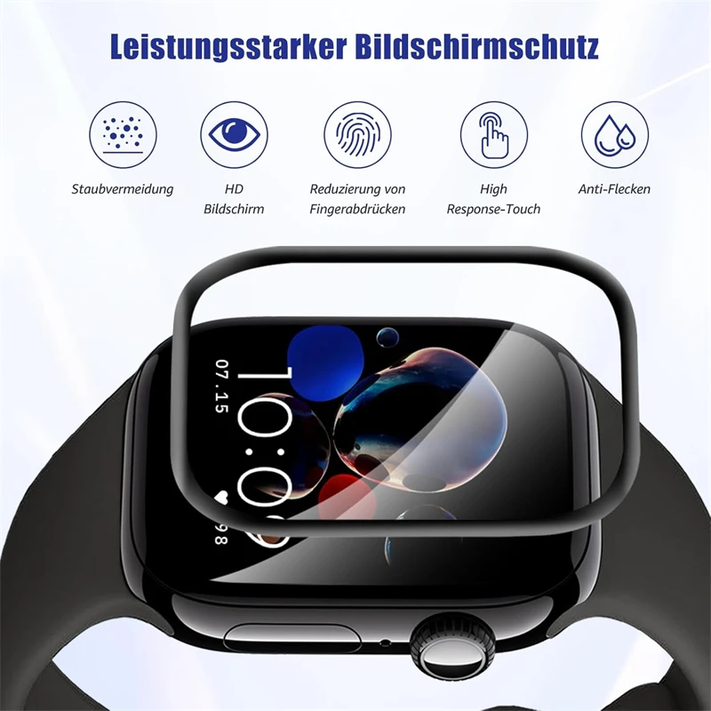 Protector Film For Apple Watch 44mm 45mm 46MM 40mm 41mm 49mm 42 38mm Curved Screen Protectors iwatch series 8 7 SE 9 Ultra 11 10