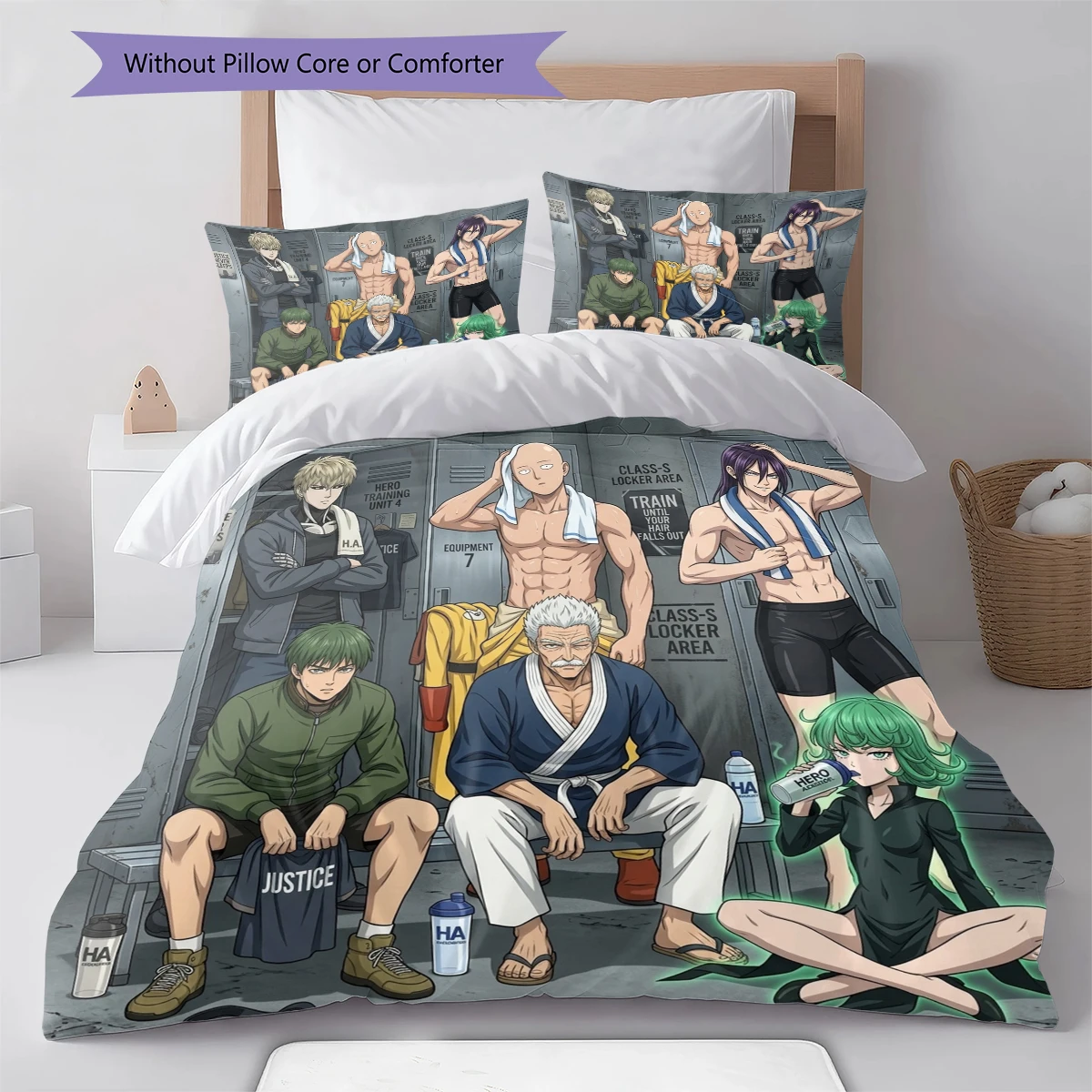 Afbeelding 4: One-Punch Man zacht comfortabel dekbedovertrek, kinderbeddengoedset cadeau, meerdere maten -HE41