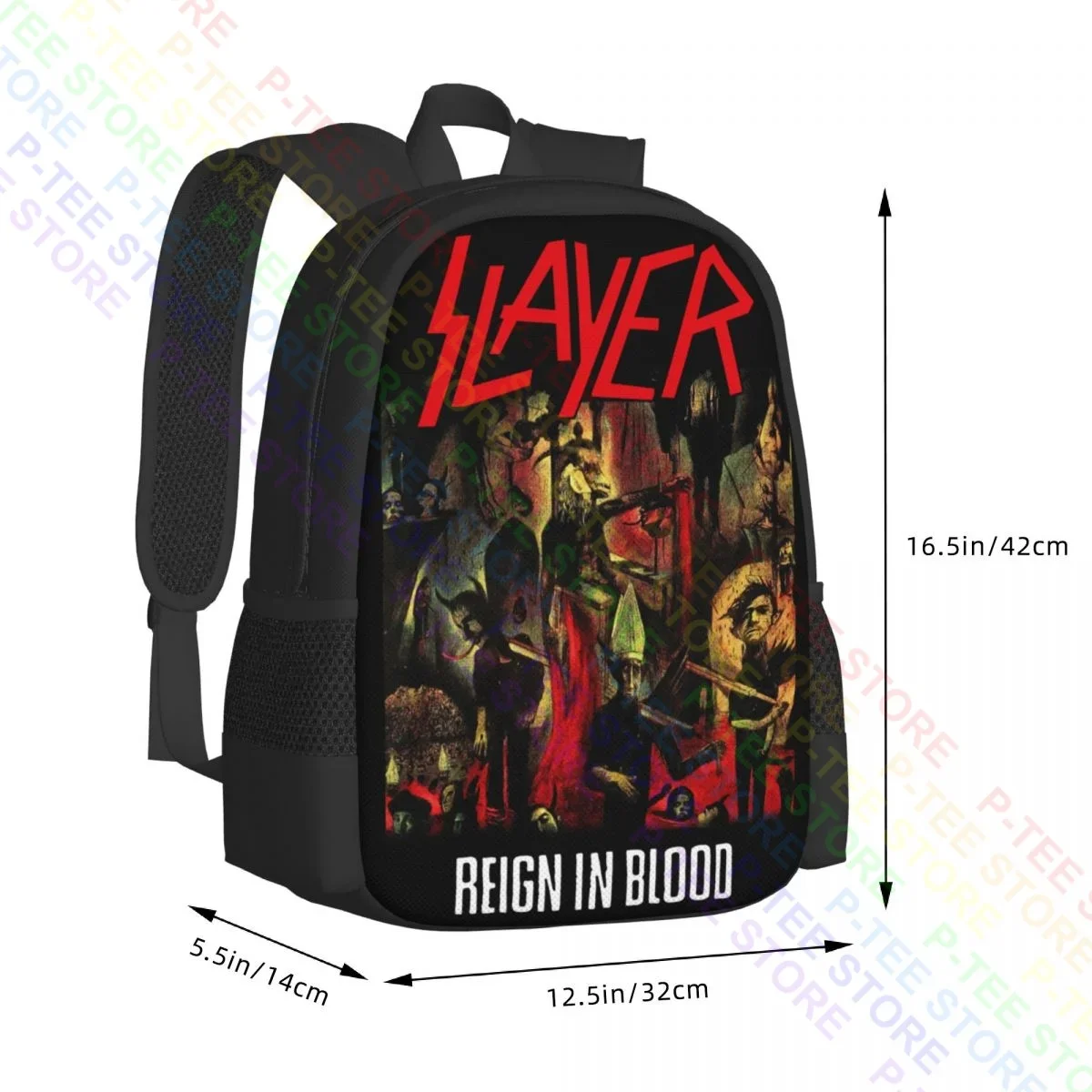 Slayer Reign In Blood Metal BandBackpack kapasitas besar Training Art Print