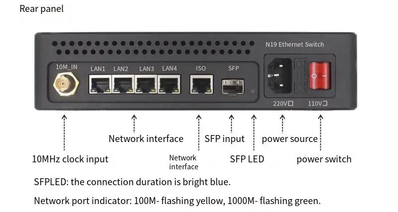 N19 áudio hifi febre interruptor totalmente linear estabilizado ocxo isolamento optoeletrônico relógio femtosegundo