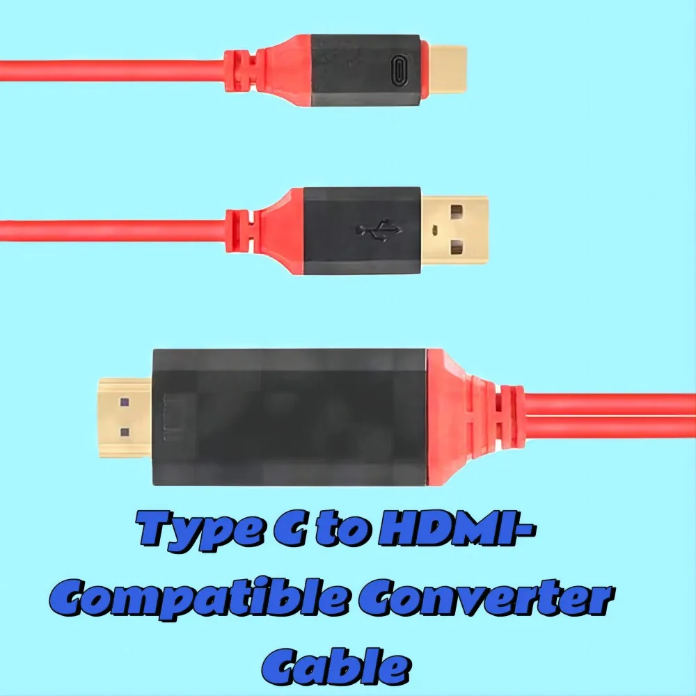 New USB 3.1 Usb C To HDMI-compatible 4K Adapter Cable 2M Type C To HD Cable For MacBook Samsung Galaxy S9/S8/Note 9 Huawei