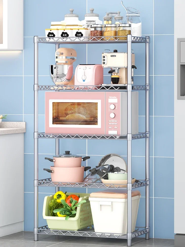 

Kitchen shelves, floor-standing household multi-layer storage shelves