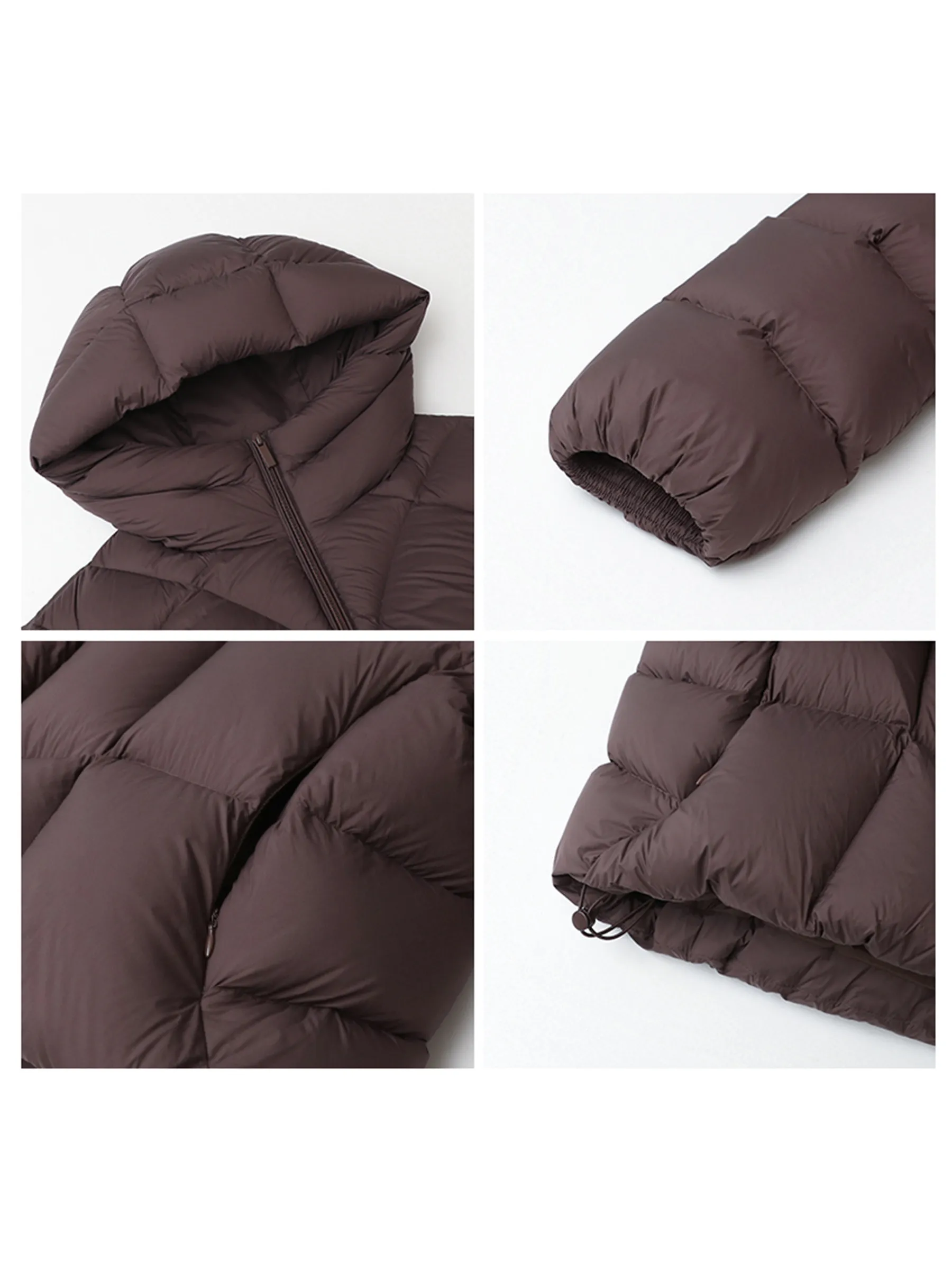 Chique ven mulheres jaquetas moda casual com capuz sólido macio pato branco para baixo casacos senhora solto curto casaco quente outono inverno 2025